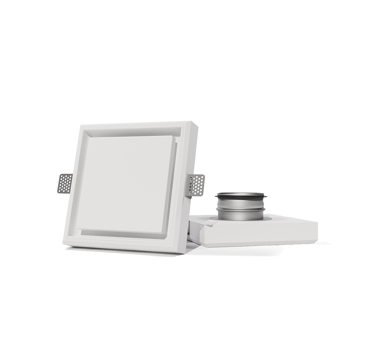 Диффузор под покраску скрытого монтажа SECRET SOFT FRAME 100/90 с приточно-вытяжным вентилятором